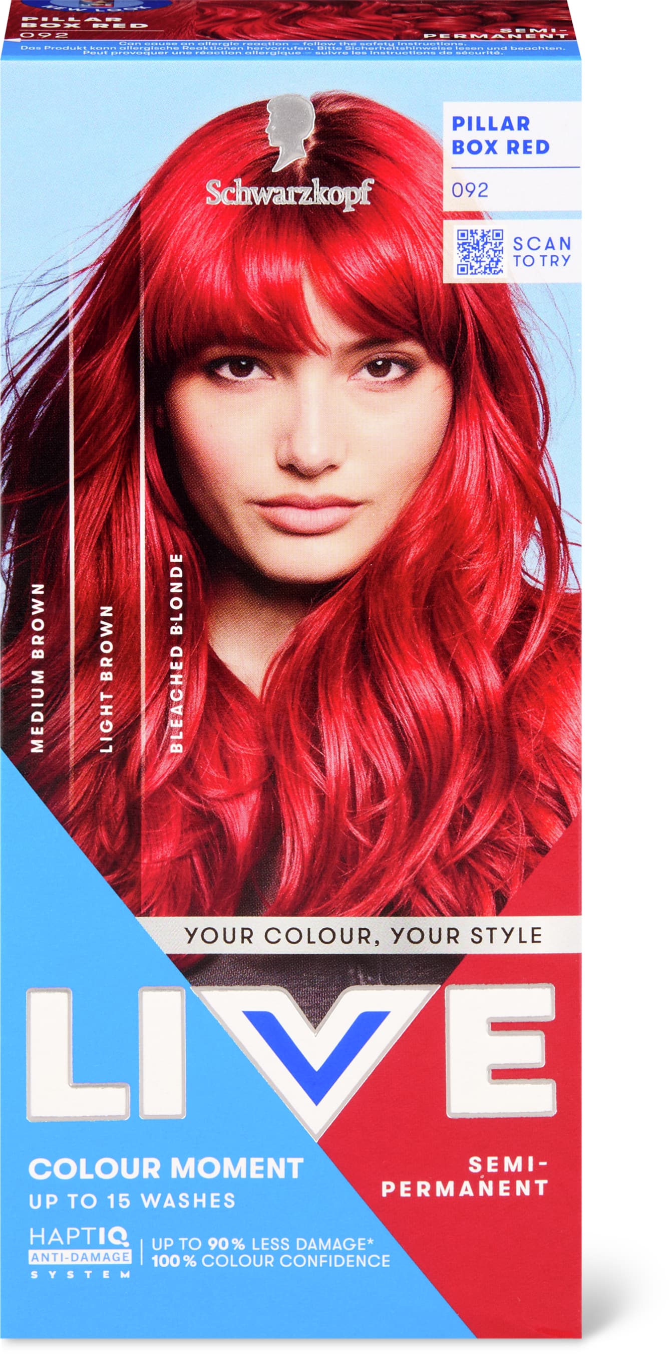 Schwarzkopf Shampoo colorante LIVE Ultra Brights rosso